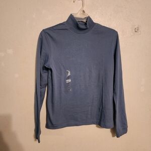Hasting & Smith Turtleneck Long Sleeve Top Size S NWT Coronet Blue